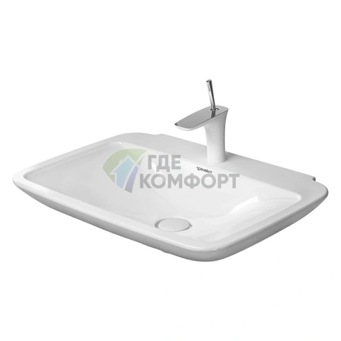 Раковина Duravit PuraVida без перелива 700x500 мм, белая, с глубокой чашей и выпуском (2701700030) - фото 1