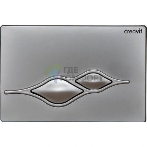 Кнопка смыва Creavit Ufo GP1002.00: серый матовый - фото 1
