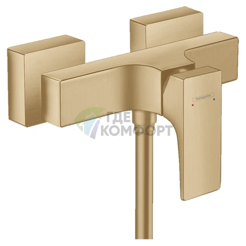 Настенный смеситель для душа Hansgrohe Metropol в шлифованной бронзе (32560140) - фото 1