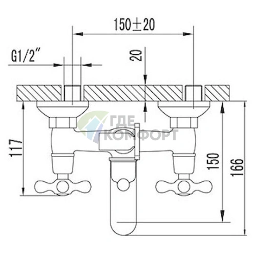 Смеситель для ванны с душем Lemark Standard LM2102C — хром - фото 5