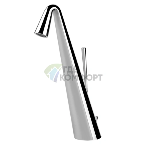Высокий смеситель для раковины Gessi Cono с донным клапаном и подключением 3/8, хром (45004#031) - фото 1