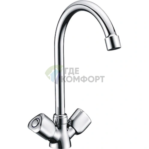 Стильный смеситель Wasserkraft Amper 2907 для кухонной мойки - фото 1