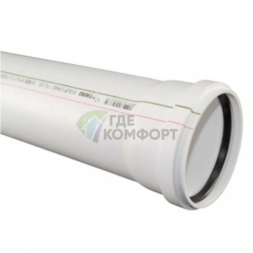 Труба канализационная Raupiano Plus 110/1500 мм REHAU (РЕХАУ - 11203041200) - фото 2