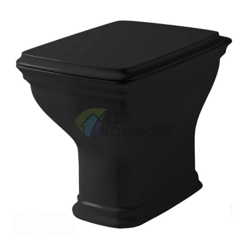 Унитаз напольный Artceram CIVITAS 54×36×42 см со сливом в стену, черный глянцевый (CIV003 03 00 nero) - фото 1