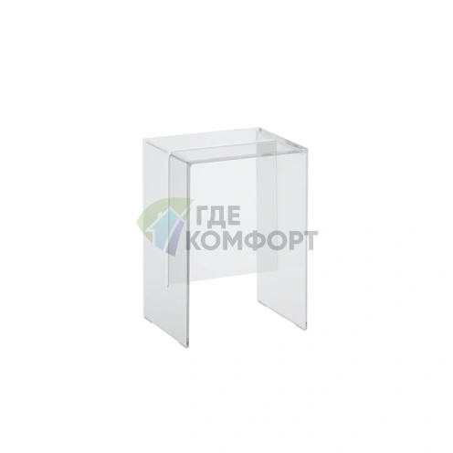 Табурет Laufen Kartell из пластика прозрачный кристалл 330х280х465мм (3.8933.0.084.000.1) - фото 1
