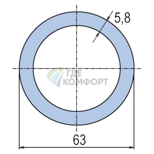 Труба PP-RCT WAVIN Ekoplastik PN10 63x5-8 - фото 2