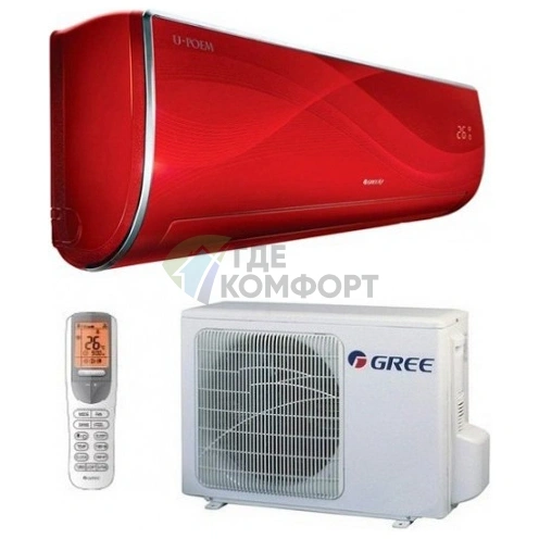 Кондиционер сплит-система Gree GWH 09 UB-K3 DNA3A red - фото 1