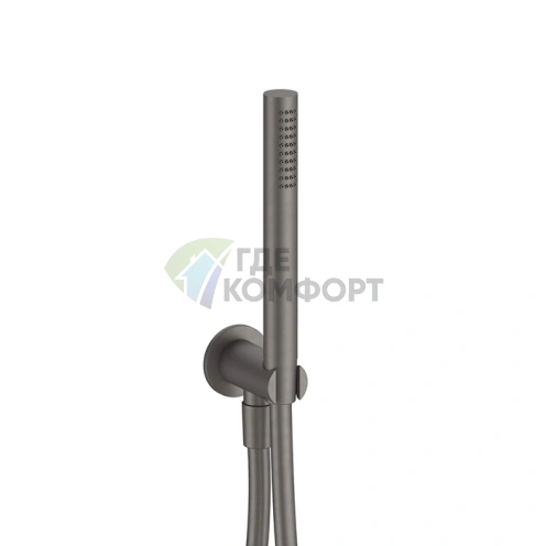 Душевой комплект Fantini Fontane Bianche с держателем и ручным душем в цвете Matt Gun Metal (47 P5 8093) - фото 1