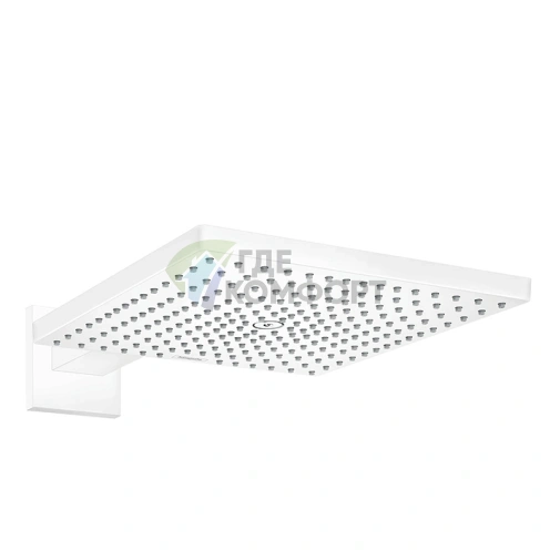 Верхний душ HG Raindance 300x300 мм с настенным держателем, белый матовый (26238700) - фото 1