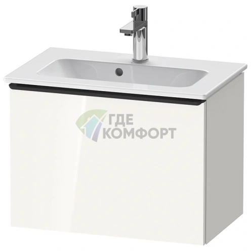 Тумбочка подвесная Duravit D-Neo Compact 440x610x372 с 1 ящиком, белый высокоглянцевый (DE426802222) - фото 1