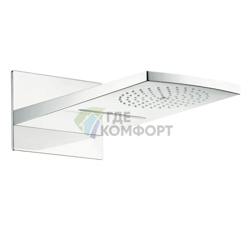 Верхний душ HG Raindance Rainfall 180 с технологией 2jet RainAir для комфортного ливневого душа, хром (28433000) - фото 1