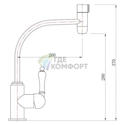 Кухонный смеситель Zorg Clean Water ZR 323 YF-33 с высоким изливом и выдвижной лейкой - фото 2