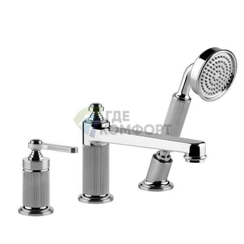 Смеситель для ванны GESSI VENTI20 с ручным душем, хром (65037#031) - фото 1