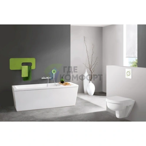 Кнопка смыва унитаза Grohe Nova Cosmopolitan 38847LI0 белая с черным - фото 2