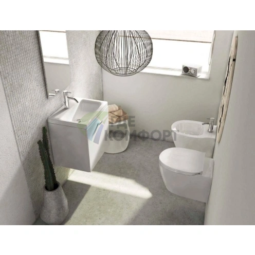 Комплект для скрытого монтажа: чаша Ideal Standard Connect AquaBlade + инсталляция Geberit с микролифтом и шумоизоляцией - фото 6