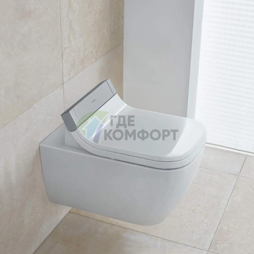 Стильный подвесной унитаз Duravit Happy D.2 SensoWash с функцией биде (2550590000) - фото 1