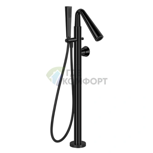 Напольный смеситель для ванны GESSI CONO с ручным душем, цвет Black Metal PVD (45028#706) - фото 1