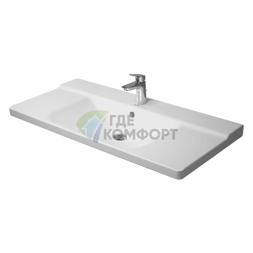 Раковина Duravit P3 Comforts для мебели 1050x500 мм, белая, с отверстием под смеситель (2332100000) - фото 1