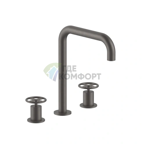 Смеситель для раковины Fantini Fontane Bianche, 3 отверстия, цвет Matt Gun Metal PVD (47 P5 P007W) - фото 1