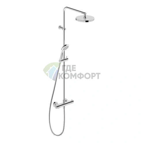 Душевая колонна Duravit B.1 с термостатом, верхним душем и штангой в хроме (B14280008010) - фото 1