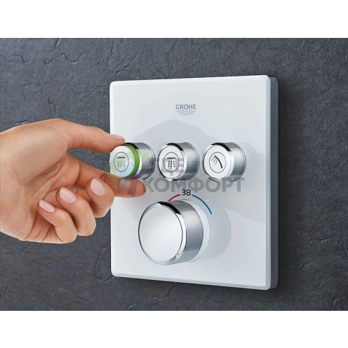 Термостат Grohe Grohtherm SmartControl для ванны с душем, белый - фото 2