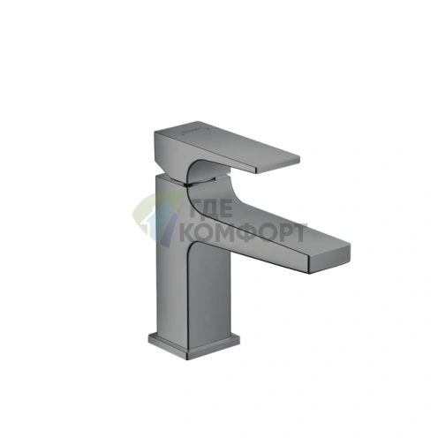 Смеситель для раковины Hansgrohe Metropol на 1 отверстие с донным клапаном, излив 127 мм, шлифованный черный хром (32500340) - фото 1
