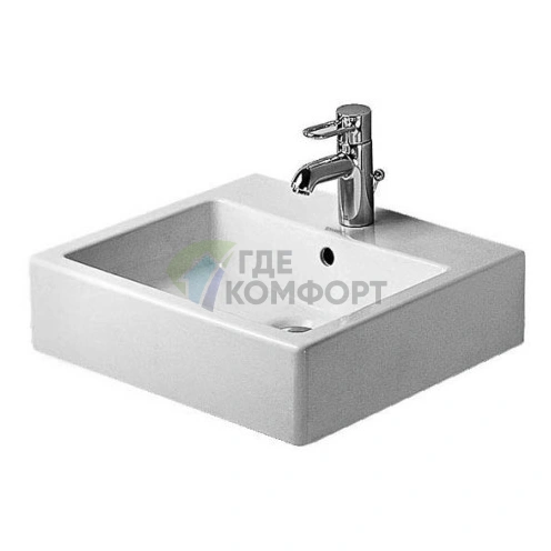 Раковина Duravit Vero для мебели без перелива, 500x470 мм, белая (454500041) - фото 1