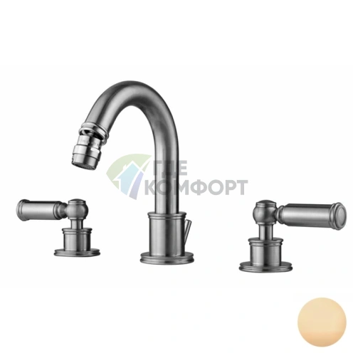 Смеситель для биде Bossini Liberty с поворотным изливом в античной бронзе (Z001402.022) - фото 1