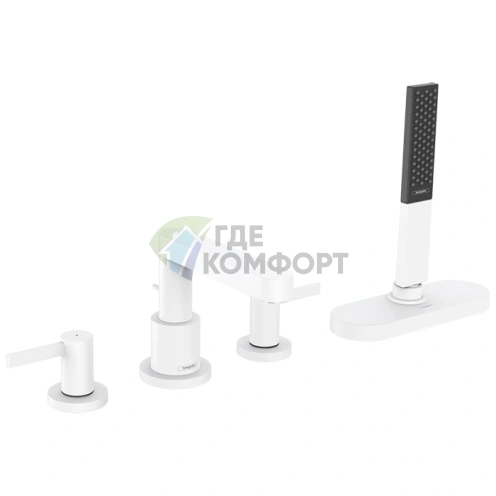 Смеситель Hansgrohe Finoris для борта ванны с ручным душем и системой sBox (76444700) - фото 1