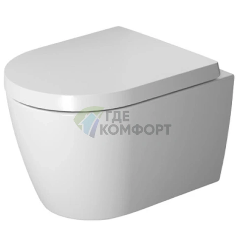 Подвесной унитаз Duravit ME by Starck Compact Rimless: Безободковая гигиена и стиль (2530092000) - фото 1