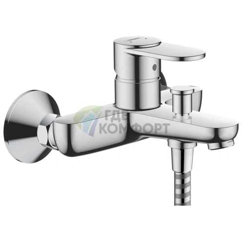 Смеситель для ванны Hansgrohe Vernis S настенный с душем и изливом 171 мм в хроме (71470000) - фото 1