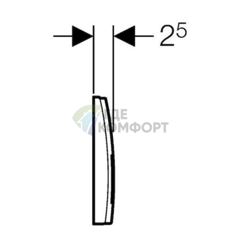 Кнопка смыва для бачка Geberit Delta 50, хром (115.135.21.1) - фото 3