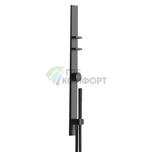Термостат для душа Fantini AK/25 на 2 источника с ручным душем в цвете Matt Gun Metal (48 P5 T302B) - фото 1