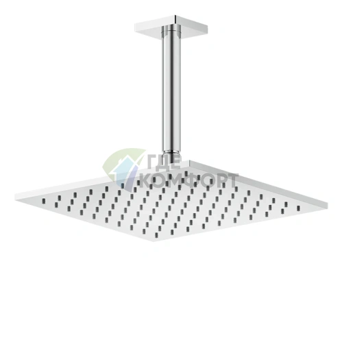Потолочная душевая головка GESSI Rilievo 250x250 мм, шарнирная, хром (59155#031) - фото 1