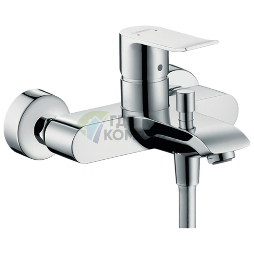 Настенный смеситель для ванны Hansgrohe Metris с вакуумным переключателем (31480000) - фото 1
