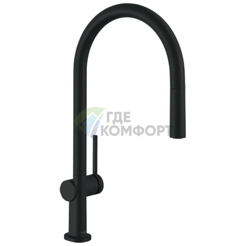Кухонный смеситель Hansgrohe Talis M54 с вытяжным изливом, матовый черный (72802670) - фото 1