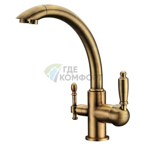 Смеситель для кухни Zorg ZR 314 YF-33 BR Clean Water в бронзе - фото 1
