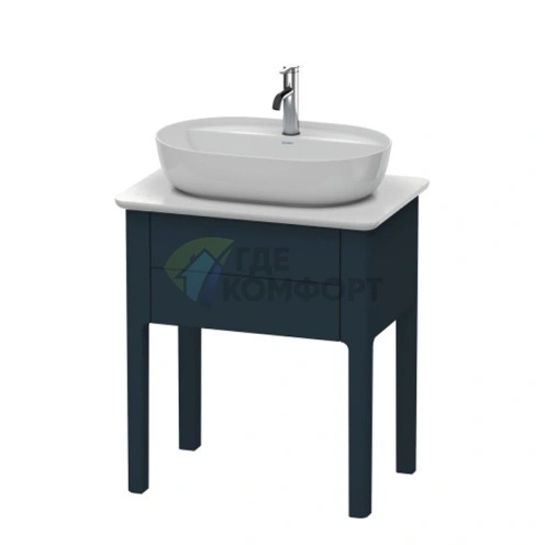Напольная база Duravit Luv с выдвижным ящиком, 743x688x450 мм, цвет темно-синий шелковисто-матовый (LU956009898) - фото 1