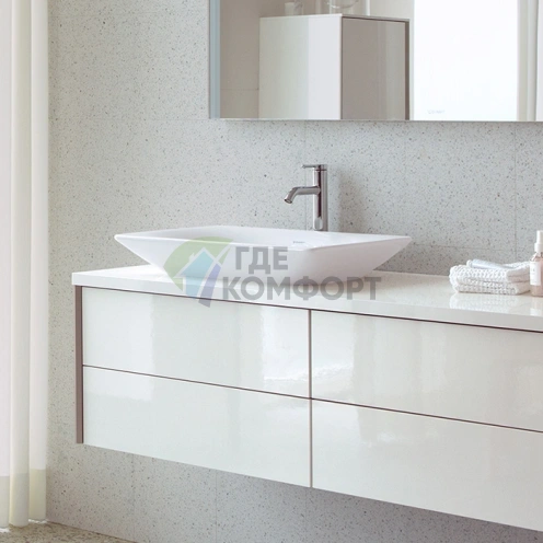 Раковина Duravit Viu накладная 600 мм белая с керамической крышкой (23586000001) - фото 1