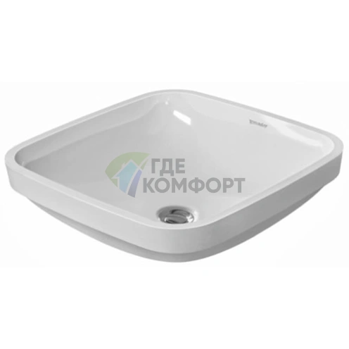Встраиваемая раковина Duravit DuraStyle 400x400 мм без отверстия, белая (373370022) - фото 1