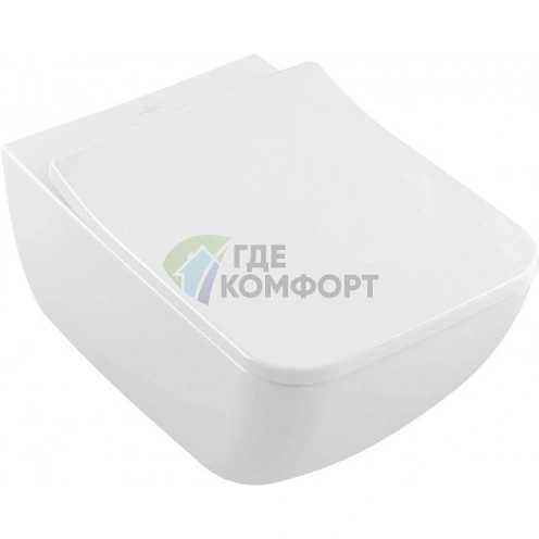 Подвесной унитаз Villeroy & Boch Venticello 4611RS01: Безободковая технология и стильный дизайн - фото 1