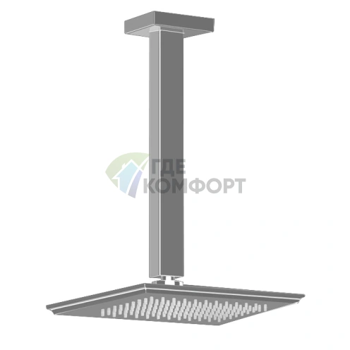 Потолочный душ Gessi Eleganza с регулировкой высоты 115–1865 мм в цвете Finox (46150#149) - фото 1