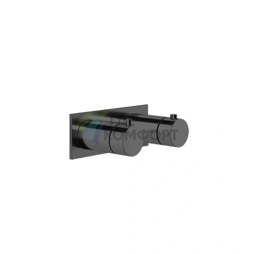Термостат для душа Gessi Ingranaggio встраиваемый с двумя выходами, цвет Black XL (63334#299) - фото 1