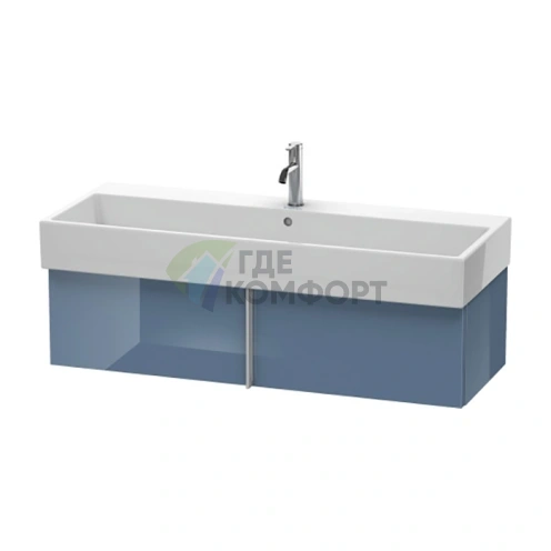 База под раковину Duravit VA с выдвижным ящиком, цвет голубой камень глянцевый (VA612904747) - фото 1