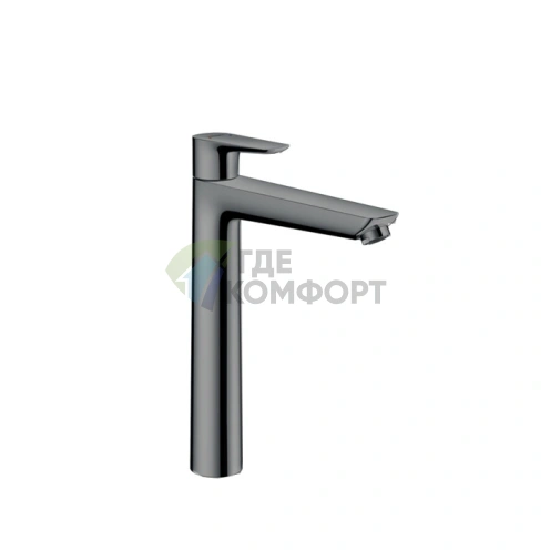 Стильный смеситель Hansgrohe Talis E для раковины в шлифованном черном хроме (71716340) - фото 1