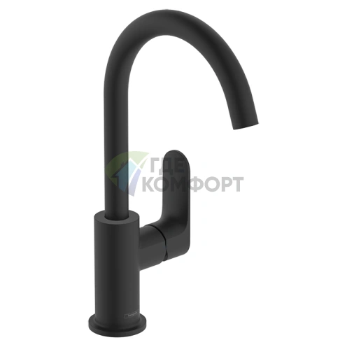 Смеситель для раковины Hansgrohe Rebris S 210, поворотный, матовый черный (72536670) - фото 1