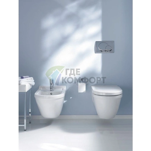 Подвесной унитаз Duravit Starck 3 с инновационной системой смыва — артикул 2201090000 (2201090000) - фото 4