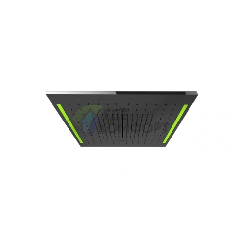 Верхний душ GESSI COLOUR Black XL: 3 режима, хромотерапия, встраиваемая потолочная панель (57977#299) - фото 1