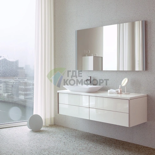Подвесная тумба Duravit XViu 800 мм с 2 ящиками, цвет шампань мат/белый глянец (XV59170B122) - фото 1
