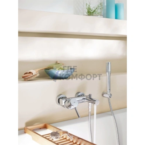 Смеситель Grohe Concetto 32211001 для ванны с душем — готовый комплект - фото 3